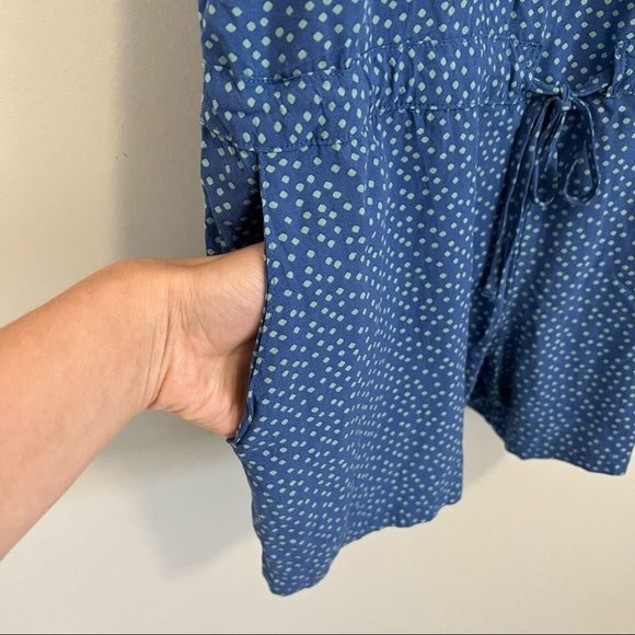 Levi’s Blue Polka Dot Tie Waist Romper - Picture 5 of 11